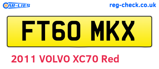 FT60MKX are the vehicle registration plates.