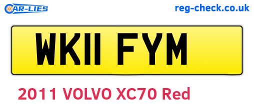 WK11FYM are the vehicle registration plates.