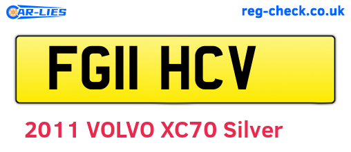 FG11HCV are the vehicle registration plates.