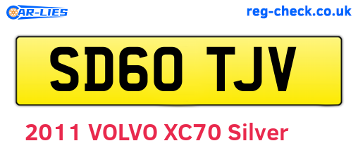 SD60TJV are the vehicle registration plates.