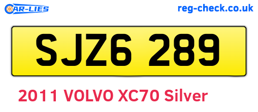 SJZ6289 are the vehicle registration plates.