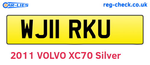 WJ11RKU are the vehicle registration plates.