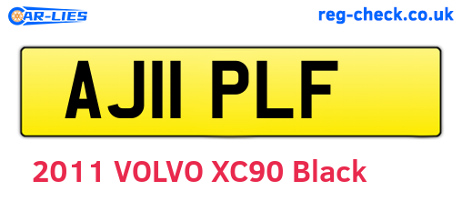 AJ11PLF are the vehicle registration plates.