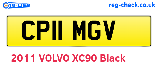 CP11MGV are the vehicle registration plates.