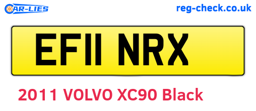 EF11NRX are the vehicle registration plates.