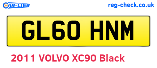 GL60HNM are the vehicle registration plates.