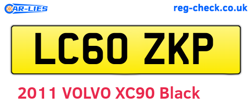 LC60ZKP are the vehicle registration plates.