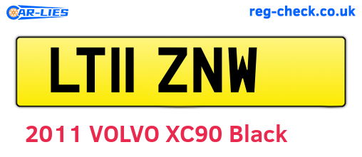 LT11ZNW are the vehicle registration plates.