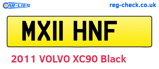 MX11HNF are the vehicle registration plates.