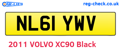 NL61YWV are the vehicle registration plates.