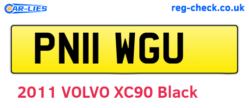 PN11WGU are the vehicle registration plates.