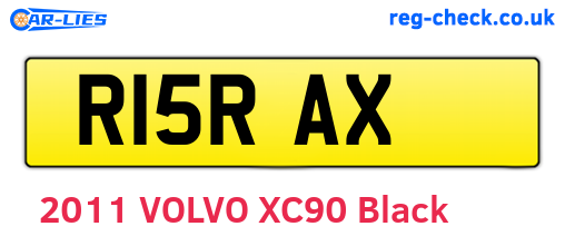 R15RAX are the vehicle registration plates.