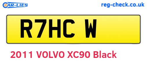 R7HCW are the vehicle registration plates.