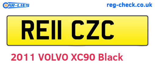 RE11CZC are the vehicle registration plates.