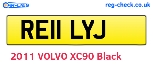 RE11LYJ are the vehicle registration plates.