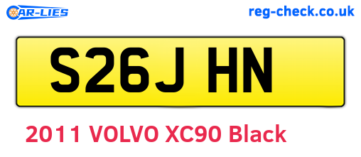 S26JHN are the vehicle registration plates.