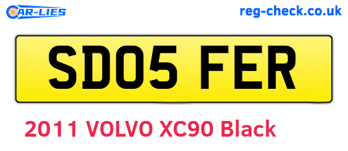 SD05FER are the vehicle registration plates.