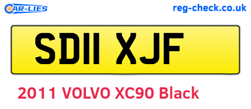 SD11XJF are the vehicle registration plates.