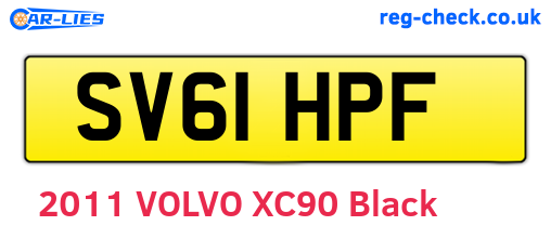 SV61HPF are the vehicle registration plates.