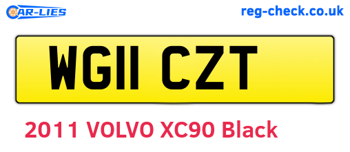 WG11CZT are the vehicle registration plates.