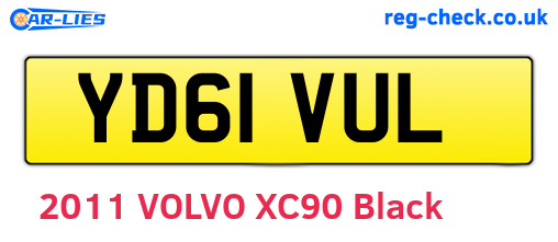 YD61VUL are the vehicle registration plates.