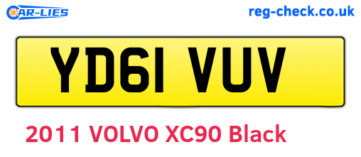 YD61VUV are the vehicle registration plates.