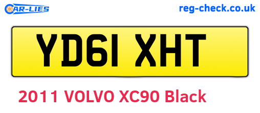 YD61XHT are the vehicle registration plates.
