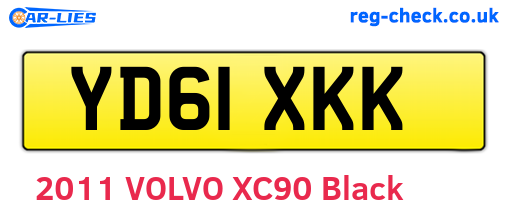 YD61XKK are the vehicle registration plates.