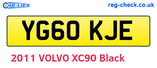 YG60KJE are the vehicle registration plates.