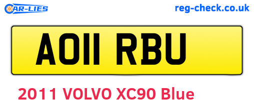 AO11RBU are the vehicle registration plates.
