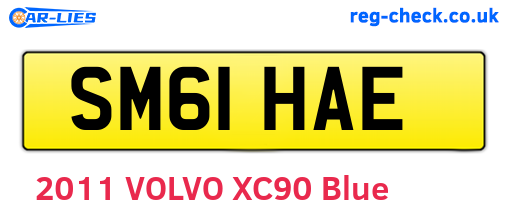 SM61HAE are the vehicle registration plates.