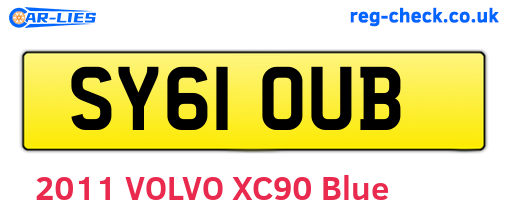SY61OUB are the vehicle registration plates.