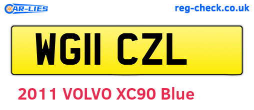 WG11CZL are the vehicle registration plates.