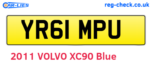 YR61MPU are the vehicle registration plates.