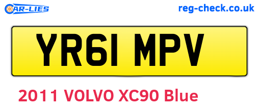 YR61MPV are the vehicle registration plates.