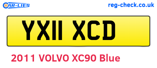 YX11XCD are the vehicle registration plates.