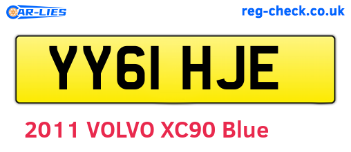 YY61HJE are the vehicle registration plates.