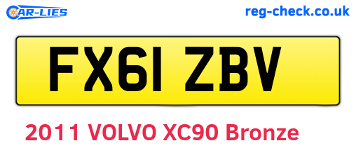 FX61ZBV are the vehicle registration plates.