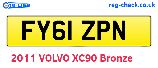 FY61ZPN are the vehicle registration plates.