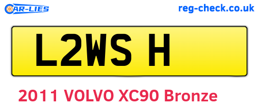 L2WSH are the vehicle registration plates.