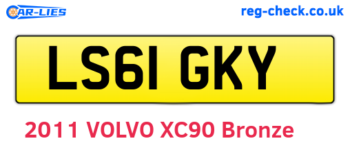 LS61GKY are the vehicle registration plates.