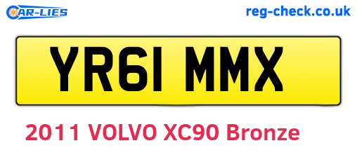 YR61MMX are the vehicle registration plates.