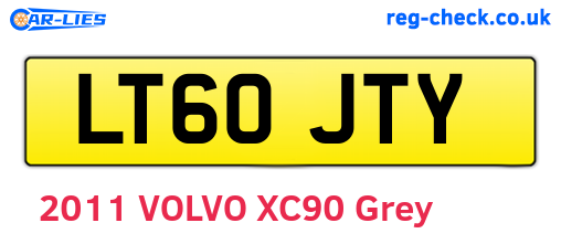 LT60JTY are the vehicle registration plates.