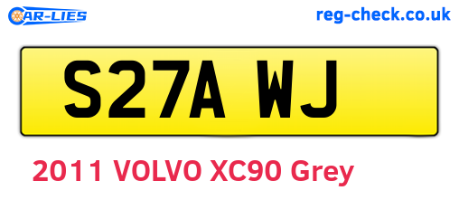S27AWJ are the vehicle registration plates.