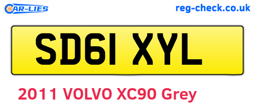SD61XYL are the vehicle registration plates.