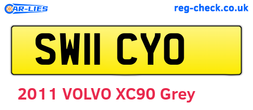 SW11CYO are the vehicle registration plates.