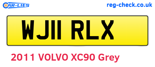 WJ11RLX are the vehicle registration plates.