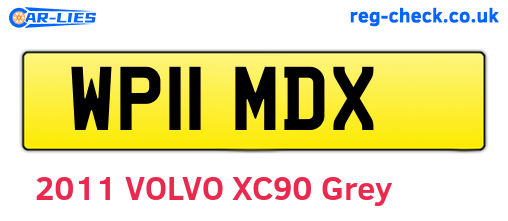 WP11MDX are the vehicle registration plates.