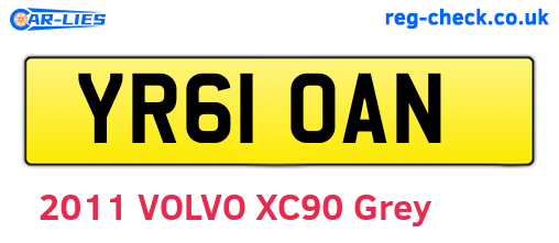 YR61OAN are the vehicle registration plates.