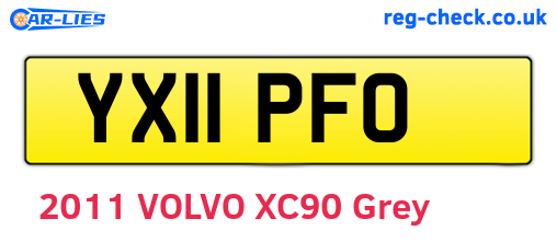 YX11PFO are the vehicle registration plates.